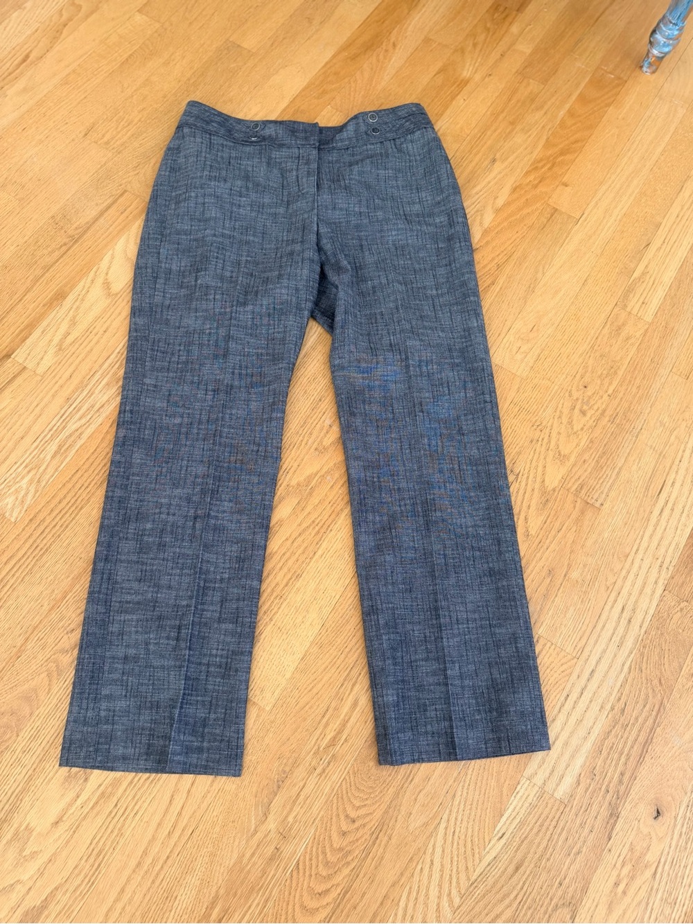 Ladies Size 10P "new directions" Gray Straight-Leg Dress Pants GUC